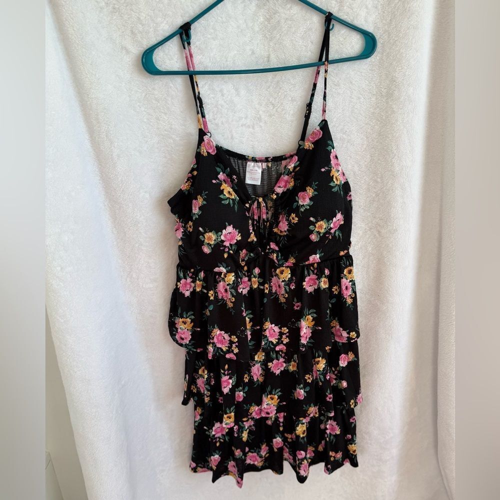 No Boundaries Floral Dress - Keyhole Cutout at Bust